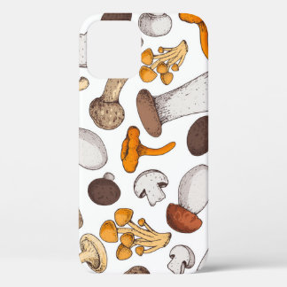 Handgetekende paddenstoelen: voedselachtergrond. Case-Mate iPhone case