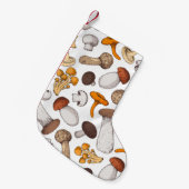 Handgetekende paddenstoelen: voedselachtergrond. kleine kerstsok (Voorkant (Hangend))