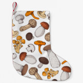 Handgetekende paddenstoelen: voedselachtergrond. kleine kerstsok (Voorkant)