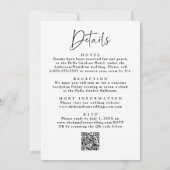 Handgetekende palmbomen QR-code alles in één bruil Kaart (Achterkant)