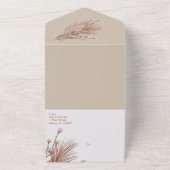 Handgetekende Pampas Aardse All-in-One Uitnodiging (Buitenkant)