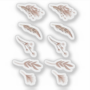 Handgetekende Pampas Tarwe Planner Sticker