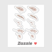 Handgetekende Pampas Tarwe Planner Sticker (Vel)