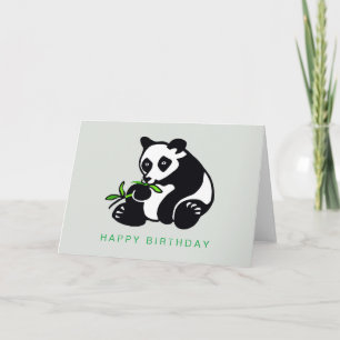 Handgetekende PANDA Beer- Wildlife - Natuur - Groe Kaart