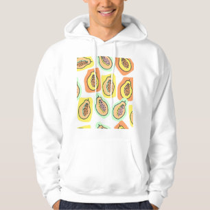 Handgetekende papaja's: creatief  patroon hoodie