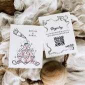 Handgetekende parels & Prosecco Vrijgezellenfeest Informatiekaartje