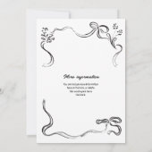 Handgetekende parels & Prosecco Vrijgezellenfeest Kaart (Achterkant)