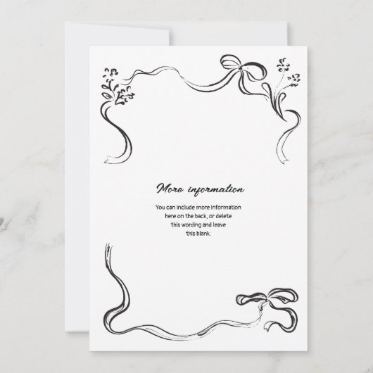 Handgetekende parels & Prosecco Vrijgezellenfeest Kaart (Achterkant)