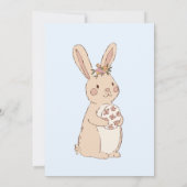 Handgetekende pastel kleurrijke 1e Sweet Bunny ver Kaart (Achterkant)