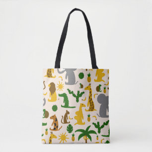 Handgetekende pastelkleurillustratie naadloos deel tote bag