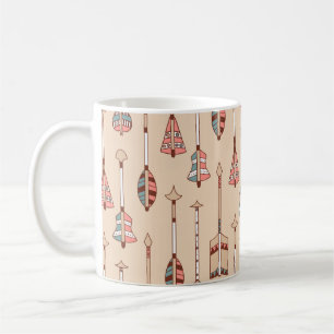 Handgetekende pijlen, kleurrijke Vintage. Koffiemok