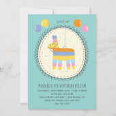 Handgetekende Piñata Mexicaanse Fiesta Verjaardags Kaart (Voorkant)