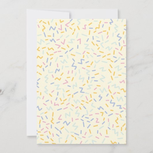 Handgetekende Piñata Mexicaanse Fiesta Verjaardags Kaart (Achterkant)