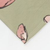 Handgetekende pioenroos patroon fleece deken (Hoek)