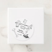 Handgetekende Pj en Prosecco Bruidsfeest  Bedankjes Labels (In situ)