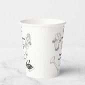 Handgetekende PJ en Prosecco Vrijgezellenfeest Papieren Bekers (Rechts)