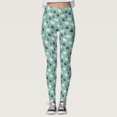 Handgetekende Polaire Beren Evergreen Trees in de  Leggings (Voorkant)