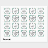 Handgetekende Polar Beren Evergreen Return Address Vierkante Sticker (Vel)