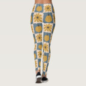 Handgetekende pompoen Check Print Leggings (Achterkant)