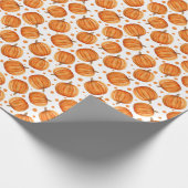 Handgetekende pompoenen: waterverf Halloween patro Cadeaupapier (Hoek)