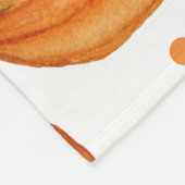 Handgetekende pompoenen: waterverf Halloween patro Fleece Deken (Hoek)