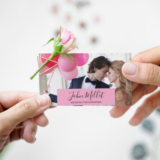 Handgetekende professionele fotograaf Foto Visitekaartje