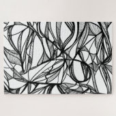 handgetekende PUZZEL kleur-het-zelf, zwart & wit (Horizontaal)
