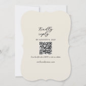 Handgetekende QR-code voor trouwpaar schets Kaart (Achterkant)
