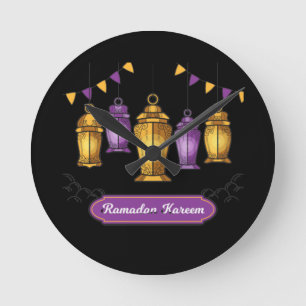 handgetekende ramadan kareem T-shirt sleutelhanger Ronde Klok