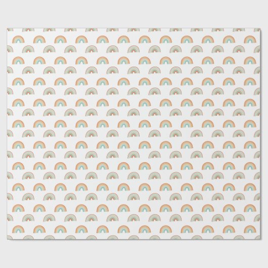 Handgetekende regenbogen: pastel naadloos patroon. cadeaupapier (Vlak)