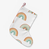 Handgetekende regenbogen: pastel naadloos patroon. kleine kerstsok (Voorkant (Hangend))