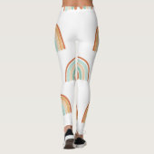 Handgetekende regenbogen: pastel naadloos patroon. leggings (Achterkant)