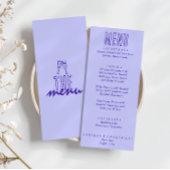 Handgetekende Retro Moderne Trouwdag Menu