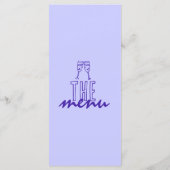 Handgetekende Retro Moderne Trouwdag Menu (Achterkant)