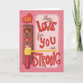 Handgetekende Retro Valentijn's Day Kaart (Voorkant)