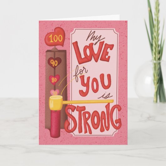 Handgetekende Retro  Valentijn's Day Kaart (Voorkant)