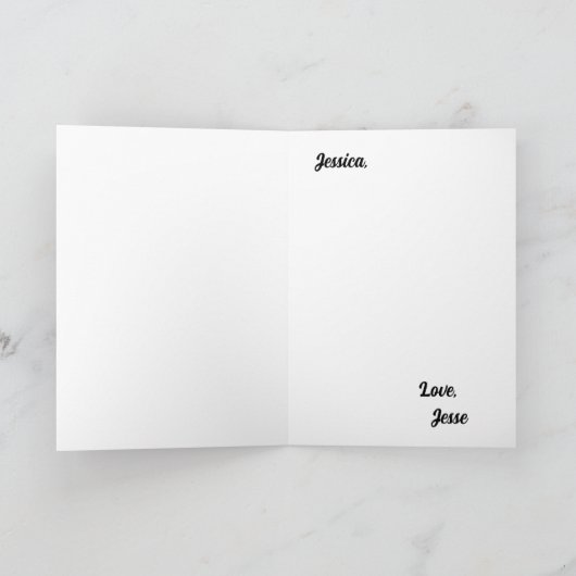 Handgetekende Retro  Valentijn's Day Kaart (Binnen)