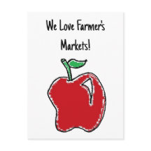 Handgetekende rode appel fruit Cartoon