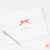 Handgetekende rode boog kerstcadeau Labels (Envelop)