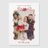 Handgetekende rode kerstfoto Lijst (Voorkant)