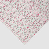 Handgetekende rode winterberrytakken tissuepapier (Detail)