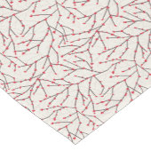 Handgetekende rode winterberrytakken vakantie korte tafelloper (Hoek)