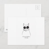 Handgetekende roemeense kat briefkaart (Voorkant / Achterkant)