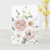 Handgetekende Roos Posy (leeg) Kaart (Gele Bloem)