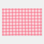Handgetekende Roze Kerst Geometrisch Inpakpapier Vel (Voorkant 3)