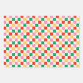 Handgetekende Roze Kerst Geometrisch Inpakpapier Vel (Voorkant 2)