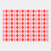 Handgetekende Roze Kerst Geometrisch Inpakpapier Vel (Voorkant)