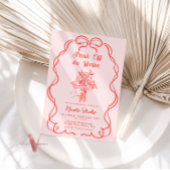 Handgetekende Roze Off the Market Vrijgezellenfees Kaart