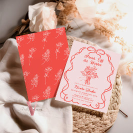 Handgetekende Roze Off the Market Vrijgezellenfees Kaart