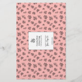 🌹🌿 Handgetekende Rozen & Bladeren Blush Zeepwrap (Voorkant)